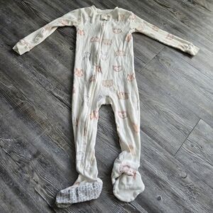 2T Girls Carter's Cream Animal Print Kids Footie